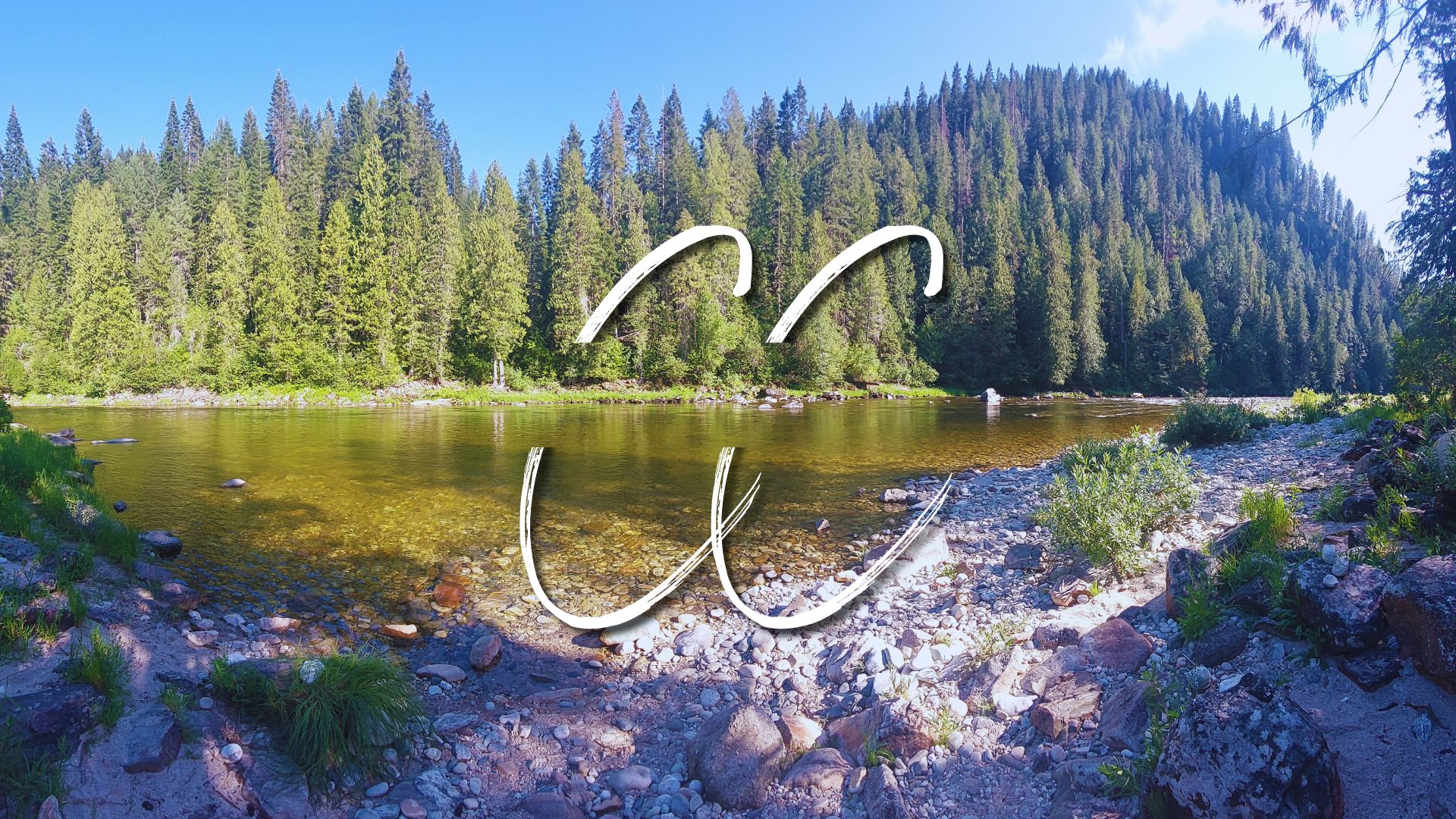 Caren Cox logo with River landscape background